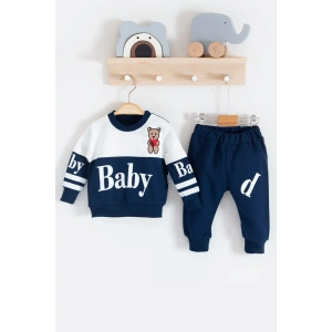 Baby Desenli 2li % 100 Pamuk Erkek Bebek Takımı