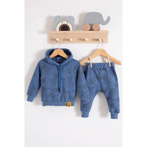 Cool Bear Kapüşonlu % 100 Pamuk Erkek Bebek Takımı