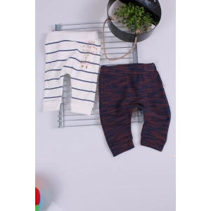 Erkek Bebek Desenli 2li Pantolon 3/12 Ay