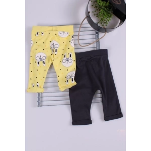 Erkek Bebek Desenli 2li Pantolon 3/12 Ay