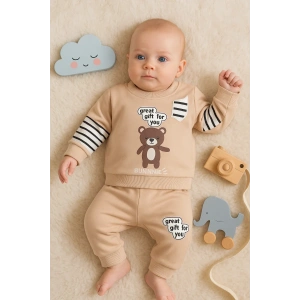 Gift For You Desenli 2li % 100 Pamuk Erkek Bebek Takımı