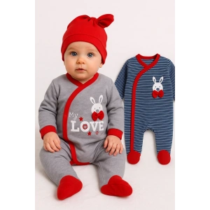 Love Desenli Erkek Bebek 4lü Tulum Seti