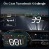 3.5 İnç HUD Head Up Display OBD2 Dijital Araç Hız Göstergesi Ön Cam Projektörü