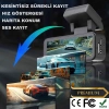 170° Ultra Geniş Açı 4K UHD Wi-Fi Ön ve Arka Araç Kamerası | G-Sensörlü Gece Görüşlü Dikiz Aynası Kamera | Park Modu, GPS Destekli (2025) + Hafıza Kartı Hediyeli