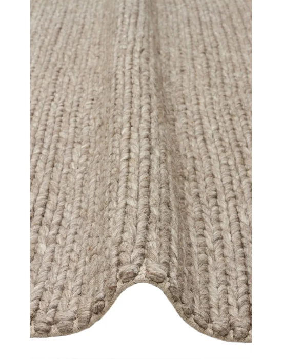 Jade Basketweave Brown Naturel Kazak Örgü Desenli El Dokuma Örgü Halı