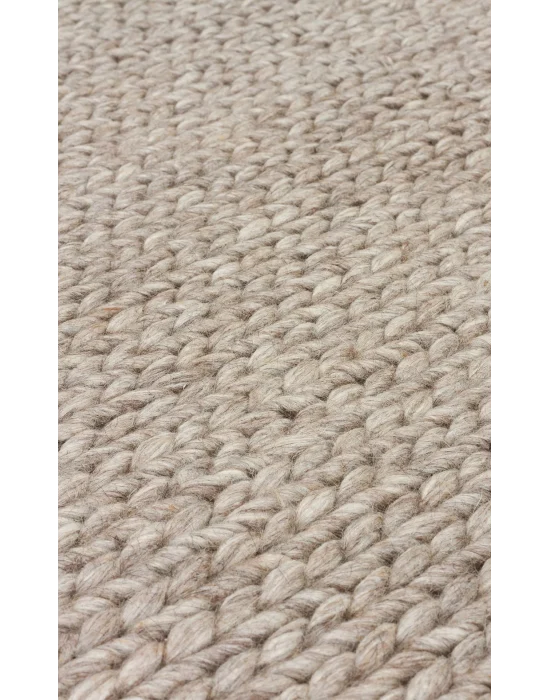 Jade Basketweave Brown Naturel Kazak Örgü Desenli El Dokuma Örgü Halı