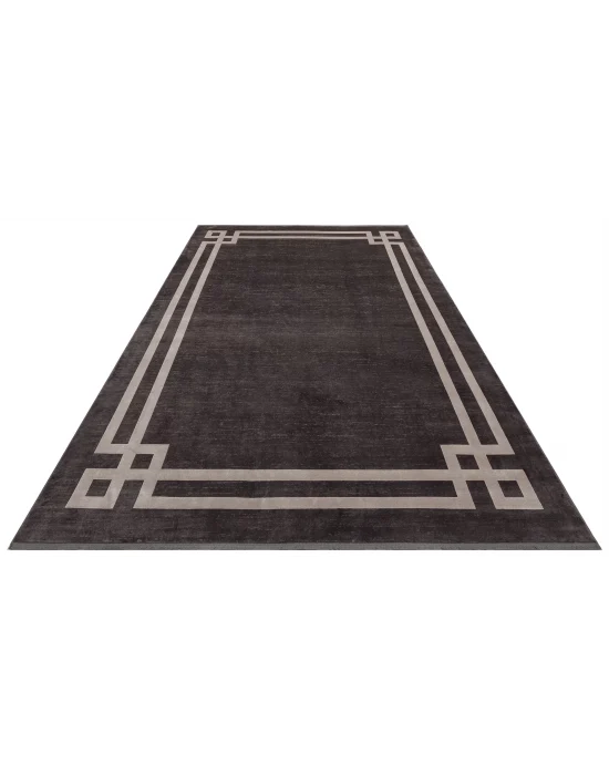 LUGANO HALI 0009 Art Deco Modern Bordürlü Yüksek Kalite Sık Dokuma Salon Halısı