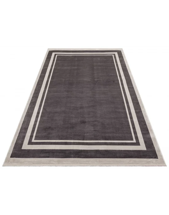 LUGANO HALI 0045 Art Deco Modern Bordürlü Yüksek Kalite Sık Dokuma Salon Halısı