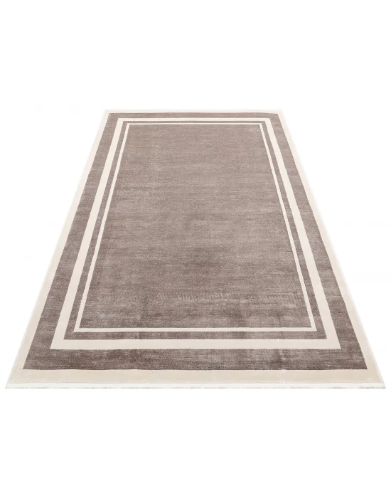 LUGANO HALI 0059 Art Deco Modern Bordürlü Yüksek Kalite Sık Dokuma Salon Halısı