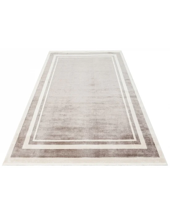 LUGANO HALI 0059 Art Deco Modern Bordürlü Yüksek Kalite Sık Dokuma Salon Halısı