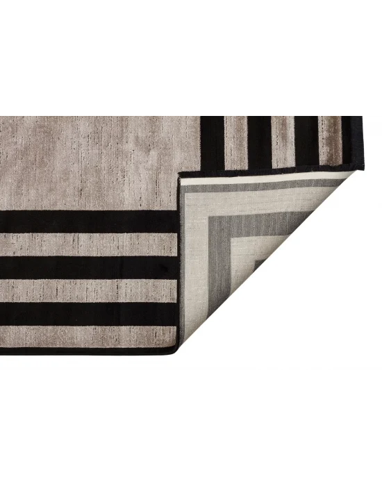 LUGANO HALI 0145 Art Deco Modern Bordürlü Yüksek Kalite Sık Dokuma Salon Halısı