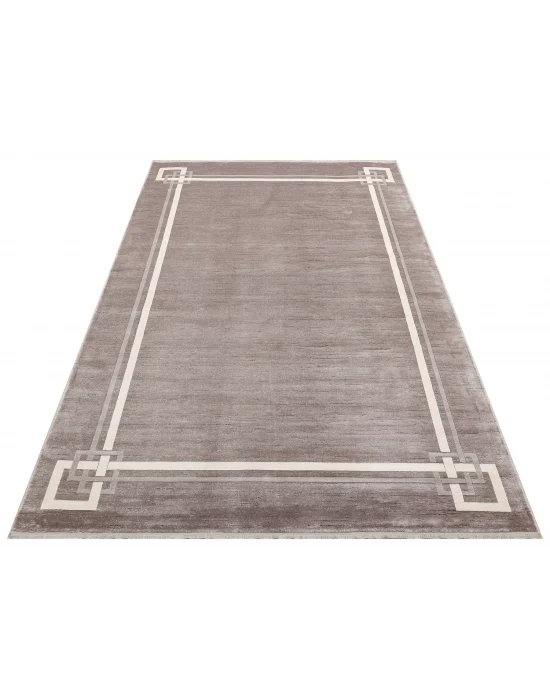 LUGANO HALI 0152 Art Deco Modern Bordürlü Yüksek Kalite Sık Dokuma Salon Halısı