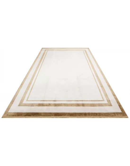 LUGANO HALI 0202 Art Deco Modern Bordürlü Yüksek Kalite Sık Dokuma Salon Halısı