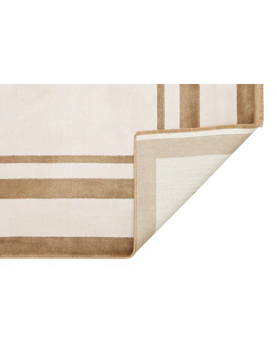 LUGANO HALI 0202 Art Deco Modern Bordürlü Yüksek Kalite Sık Dokuma Salon Halısı