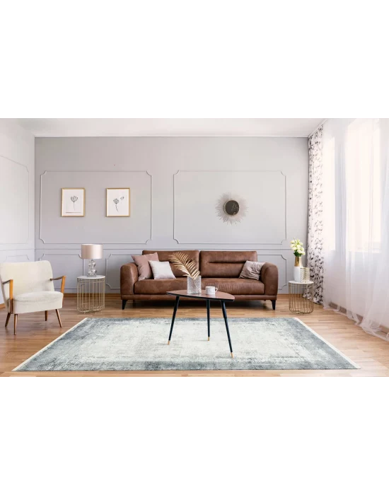 LAGOS HALI 0029 Hav Toz Vermez Eskitme Desenli Modern Makine Halısı