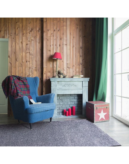 LOTTO HALI 0057 Hav Toz Vermez Modern Sade Desenli Makine Halısı