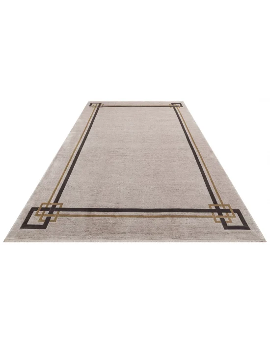 LUGANO HALI 0171 Art Deco Modern Bordürlü Yüksek Kalite Sık Dokuma Salon Halısı