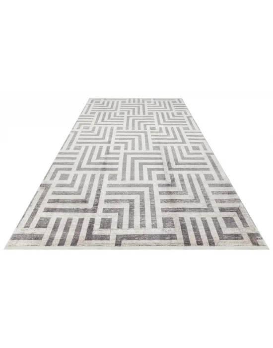 LUGANO HALI 0174 Art Deco Modern Bordürlü Yüksek Kalite Sık Dokuma Salon Halısı