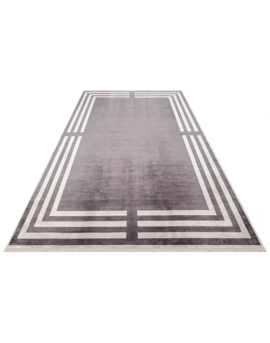 LUGANO HALI 0064 Art Deco Modern Bordürlü Yüksek Kalite Sık Dokuma Salon Halısı