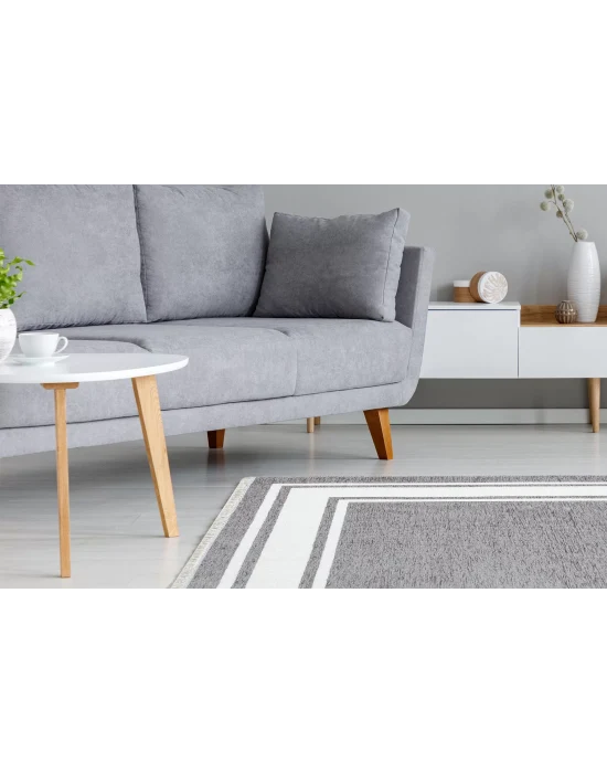 NOA KILIM 0256 Hav Toz Vermez Yıkanabilir Çift Taraflı İnce Modern İskandinav Kilim