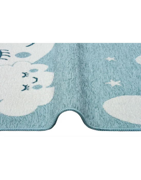 NOA BABY HALI 0022 Yıkanabilir Çift Taraflı Yumuşak Dokulu İnce Çocuk-Bebek Odası Halısı