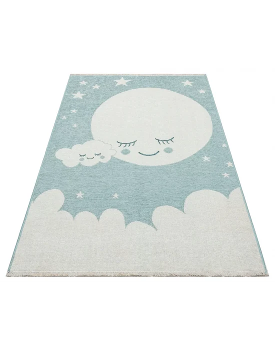 NOA BABY HALI 0022 Yıkanabilir Çift Taraflı Yumuşak Dokulu İnce Çocuk-Bebek Odası Halısı