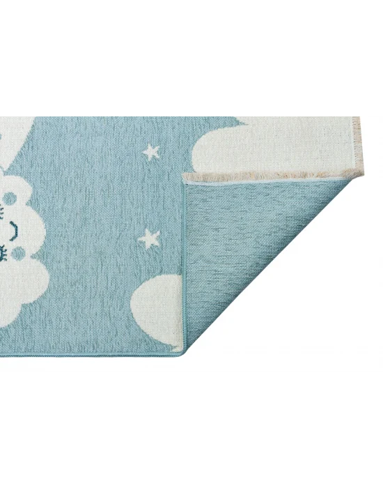 NOA BABY HALI 0022 Yıkanabilir Çift Taraflı Yumuşak Dokulu İnce Çocuk-Bebek Odası Halısı
