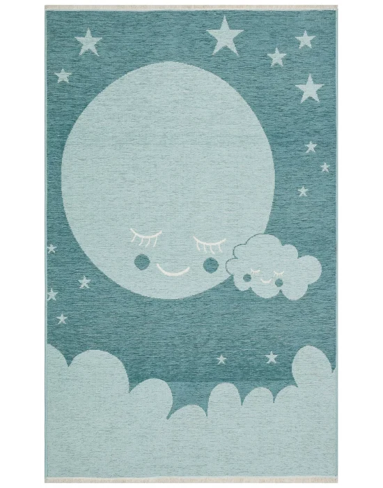 NOA BABY HALI 0022 Yıkanabilir Çift Taraflı Yumuşak Dokulu İnce Çocuk-Bebek Odası Halısı