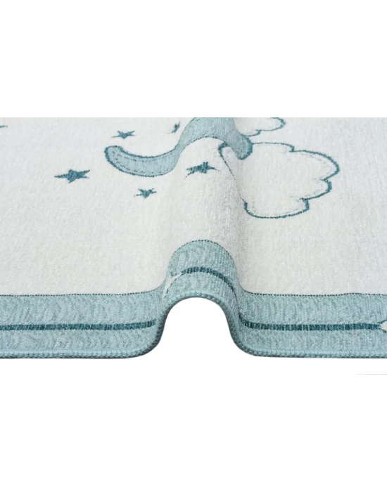 NOA BABY HALI 0021 Yıkanabilir Çift Taraflı Yumuşak Dokulu İnce Çocuk-Bebek Odası Halısı