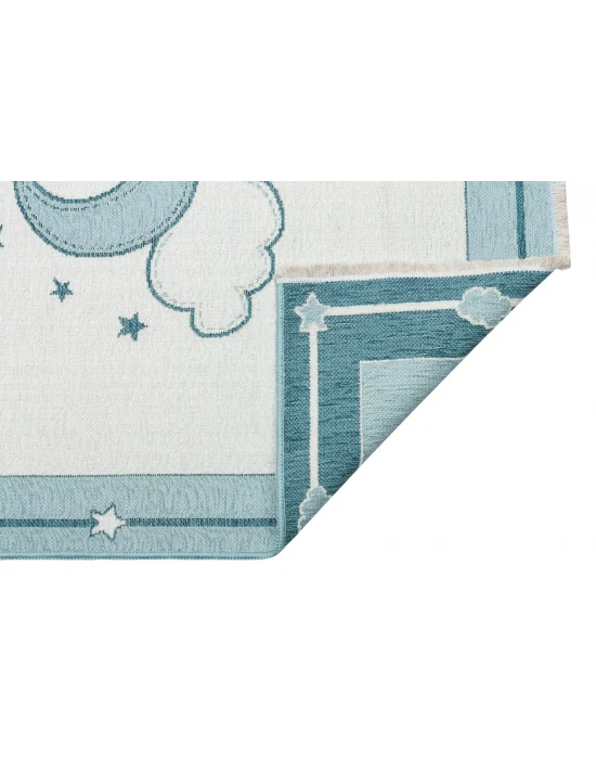 NOA BABY HALI 0021 Yıkanabilir Çift Taraflı Yumuşak Dokulu İnce Çocuk-Bebek Odası Halısı