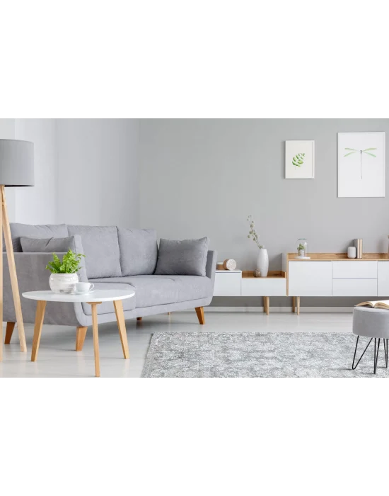 SATEEN HALI 0123 Hav Toz Vermez Yıkanabilir Kaymaz İnce Dokuma Modern Halı