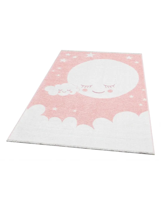 NOA BABY HALI 0007 Yıkanabilir Çift Taraflı Yumuşak Dokulu İnce Çocuk-Bebek Odası Halısı