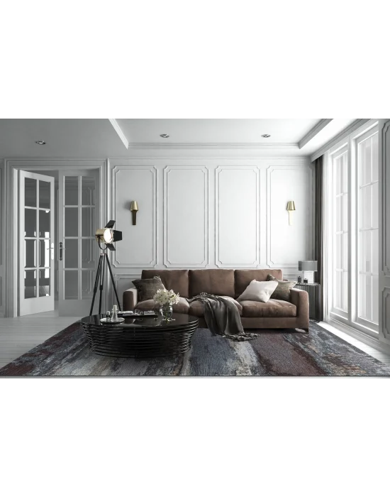 SMART HALI 0373 Kolay Kullanımlı Çok Renkli Modern İnce Dokuma Halı