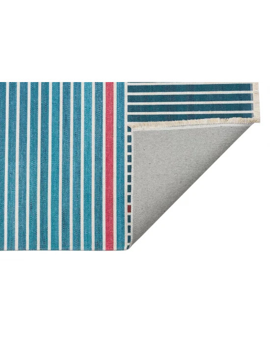 Ruby RB 08 Blue Yıkanabilir Kolay Kullanımlı Modern ve Geleneksel Desenlere Sahip Renkli Kilim