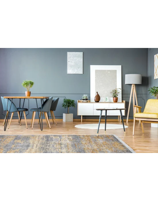 SATEEN HALI 0216 Hav Toz Vermez Yıkanabilir Kaymaz İnce Dokuma Modern Halı