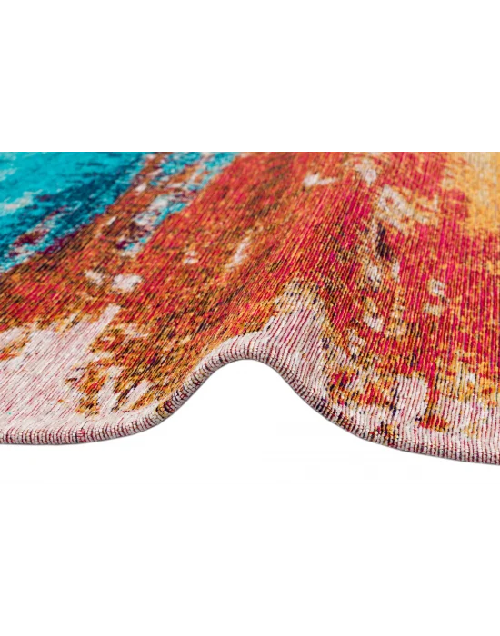 SMART HALI 0471 Kolay Kullanımlı Çok Renkli Modern İnce Dokuma Halı