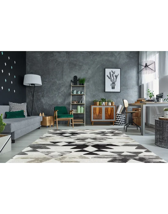 SMART HALI 0505 Kolay Kullanımlı Çok Renkli Modern İnce Dokuma Halı