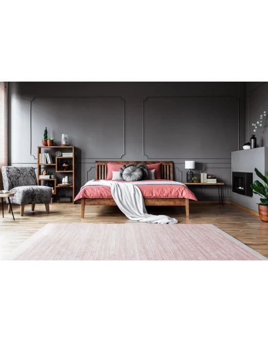 SATEEN HALI 0237 Hav Toz Vermez Yıkanabilir Kaymaz İnce Dokuma Modern Halı