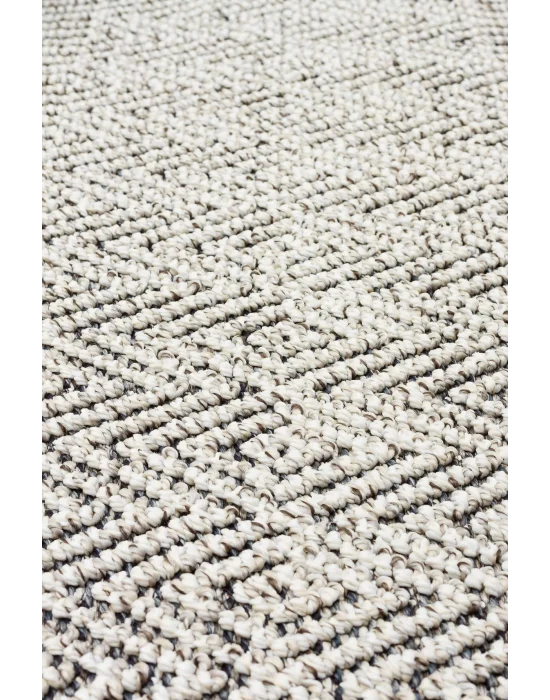 Soho Sh 01 Grey Hav Vermeyen Özel Ipler Ile Üretilen Etnik Örgü Desenlere Sahip Makine Halısı