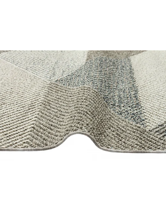 Soho Sh 08 Grey Multy Hav Vermeyen Özel Ipler Ile Üretilen Etnik Örgü Desenlere Sahip Makine Halısı