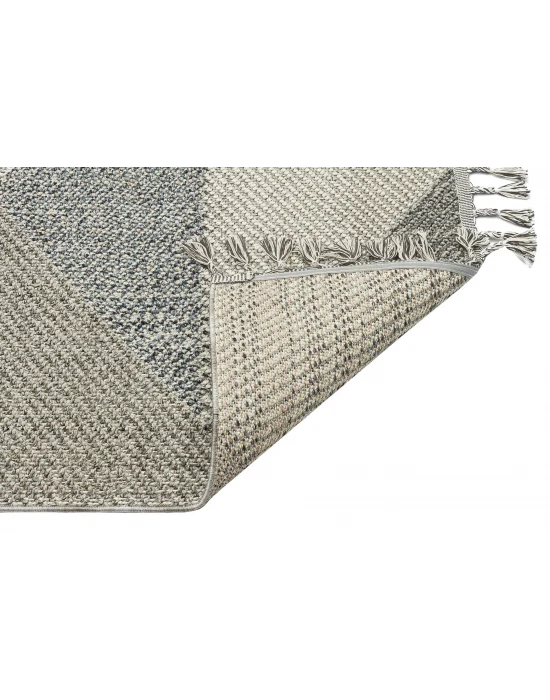 Soho Sh 08 Grey Multy Hav Vermeyen Özel Ipler Ile Üretilen Etnik Örgü Desenlere Sahip Makine Halısı
