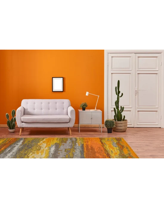 SMART HALI 0257 Kolay Kullanımlı Çok Renkli Modern İnce Dokuma Halı