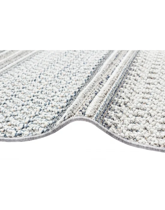 Soho Sh 05 Ivory Grey Hav Vermeyen Özel Ipler Ile Üretilen Etnik Örgü Desenlere Sahip Makine Halısı