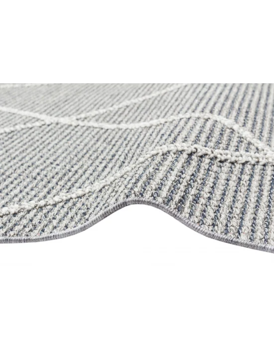 Soho Sh 02 Grey Hav Vermeyen Özel Ipler Ile Üretilen Etnik Örgü Desenlere Sahip Makine Halısı