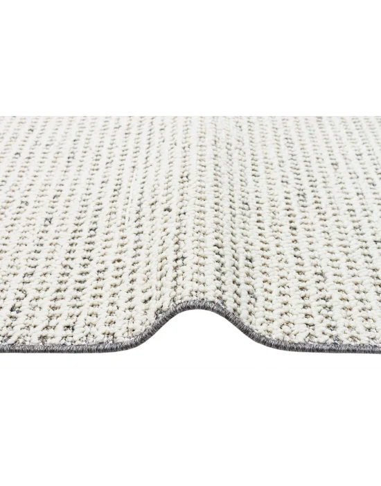 Soho Sh 13 Cream Grey Hav Vermeyen Özel Ipler Ile Üretilen Etnik Örgü Desenlere Sahip Makine Halısı