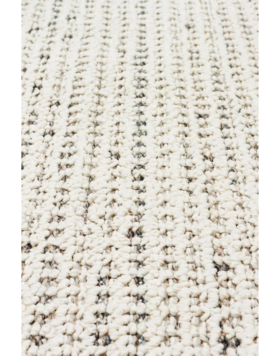 Soho Sh 13 Cream Grey Hav Vermeyen Özel Ipler Ile Üretilen Etnik Örgü Desenlere Sahip Makine Halısı