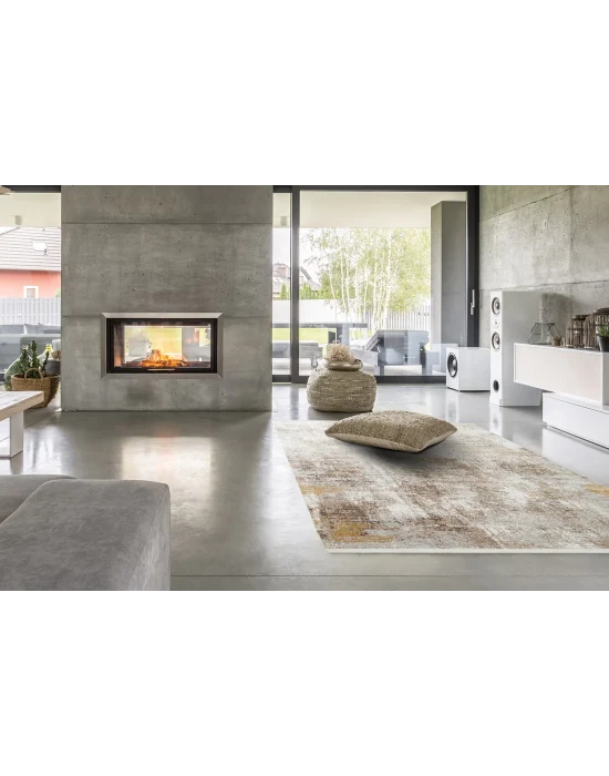 VERONA HALI 0378 Kolay Kullanımlı Yumuşak İpeksi Tuşeli Yüksek Alçak Oymalı Modern İnce Makine Halısı