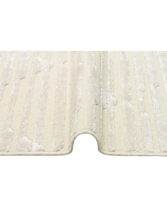 ZENITH HALI 0065 Yüksek Alçak Dokulu Naturel Yün ve Viskon Modern Dokuma Halı