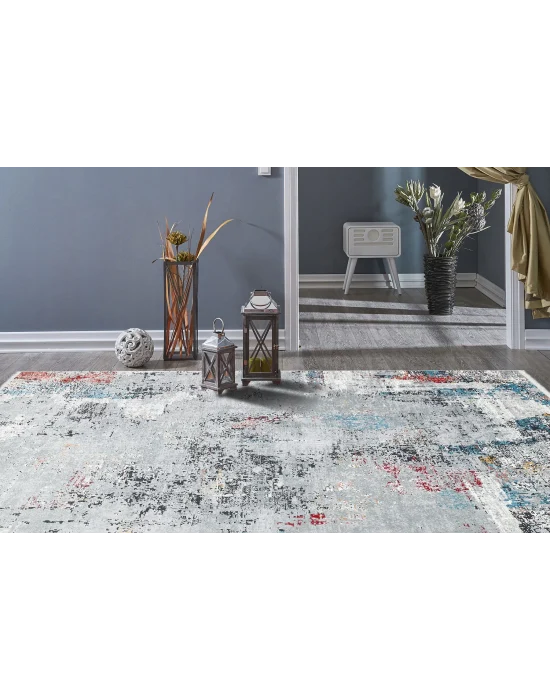 VERONA HALI 0302 Kolay Kullanımlı Yumuşak İpeksi Tuşeli Yüksek Alçak Oymalı Modern İnce Makine Halısı