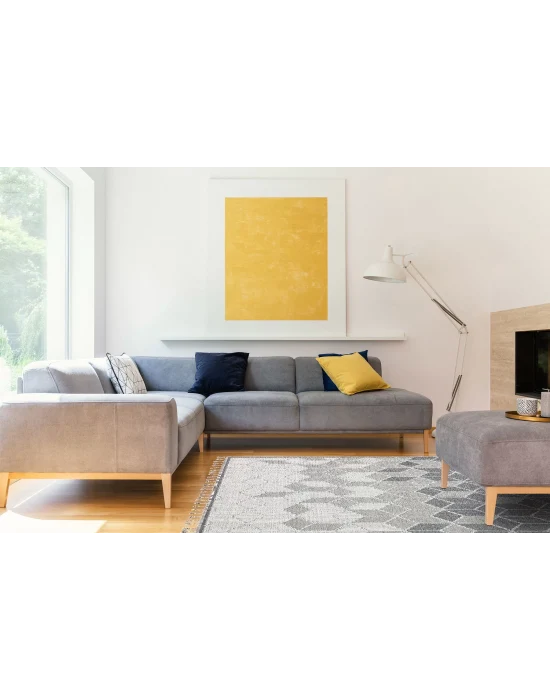 Soho Sh 03 Grey Hav Vermeyen Özel Ipler Ile Üretilen Etnik Örgü Desenlere Sahip Makine Halısı